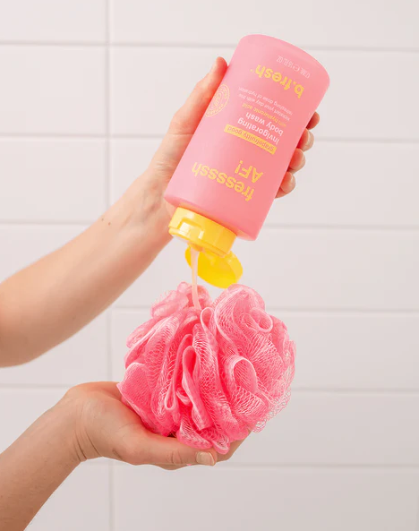 b.fresh Greipfrutų aromato drėkinamasis kūno prausiklis su hialurono rūgštimi / fressssh AF! Body Wash, 473ml- shower