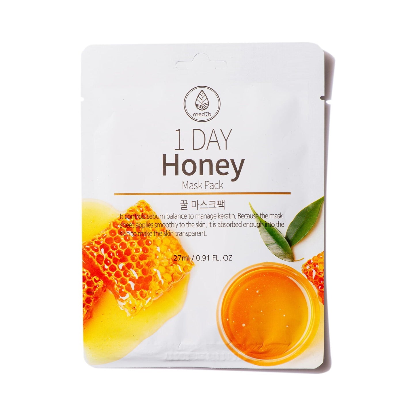 MedB Lakštinė veido kaukė su medumi / 1 DAY HONEY MASK, 1 vnt.