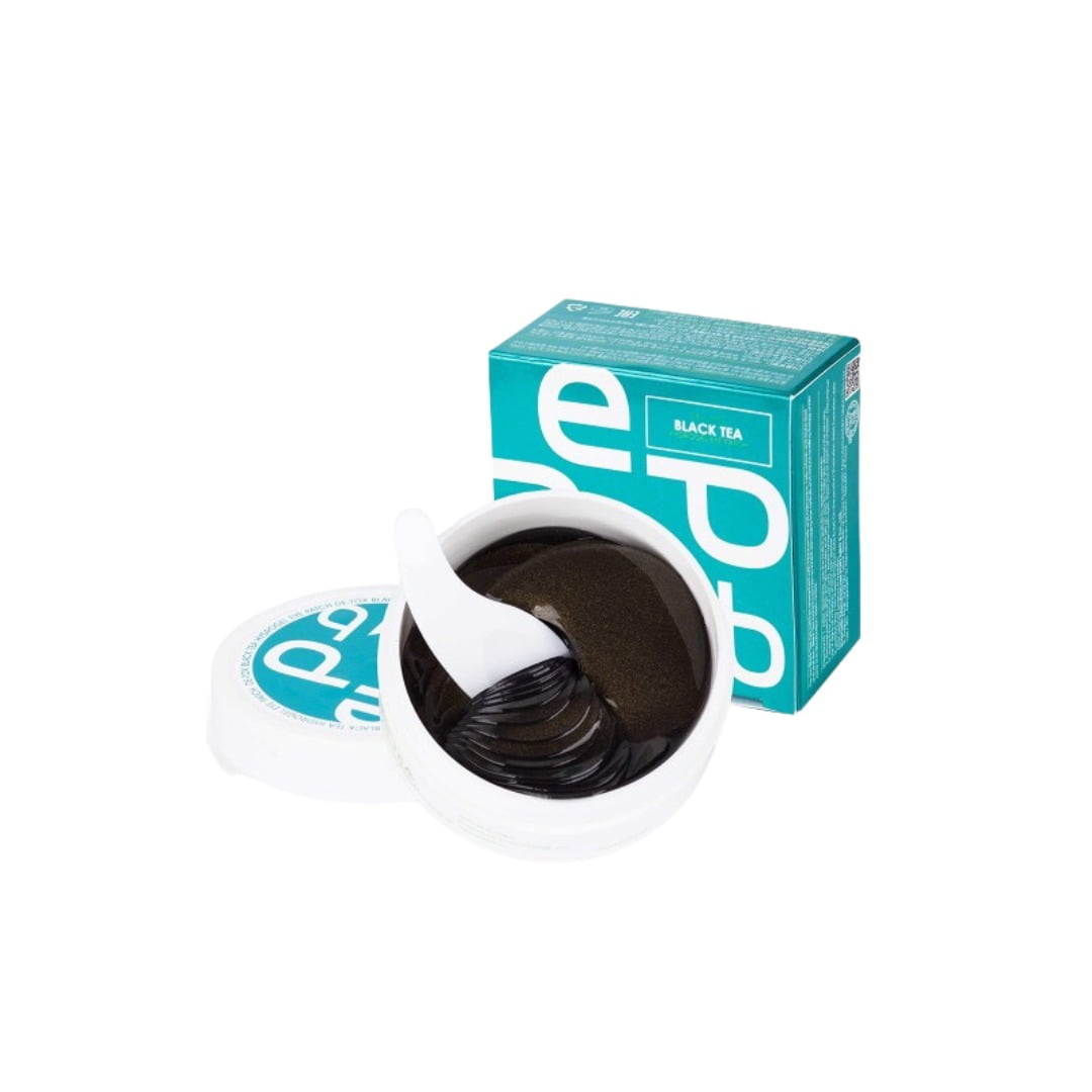 MedB paakių pagalvėlės su juodąja arbata / DE-TOX BLACK TEA HYDROGEL EYE PATCH, 60 vnt.