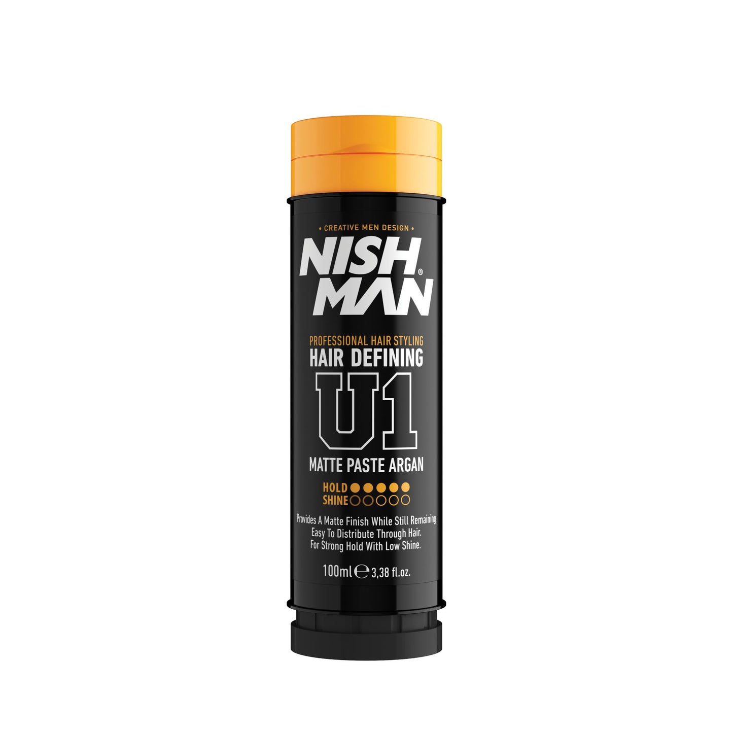 Nishman Labai stiprios fiksacijos matinė plaukų formavimo pasta su argano aliejumi U1 / HAIR STYLING MATTE PASTE ARGAN U1, 100 ml