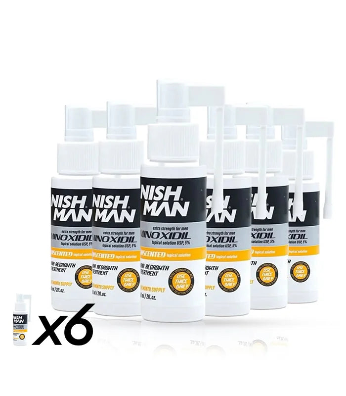 Nishman Losjonas plaukams su 5% Minoxidil / MINOXIDIL SET, 60 ml x 6 vnt.-6