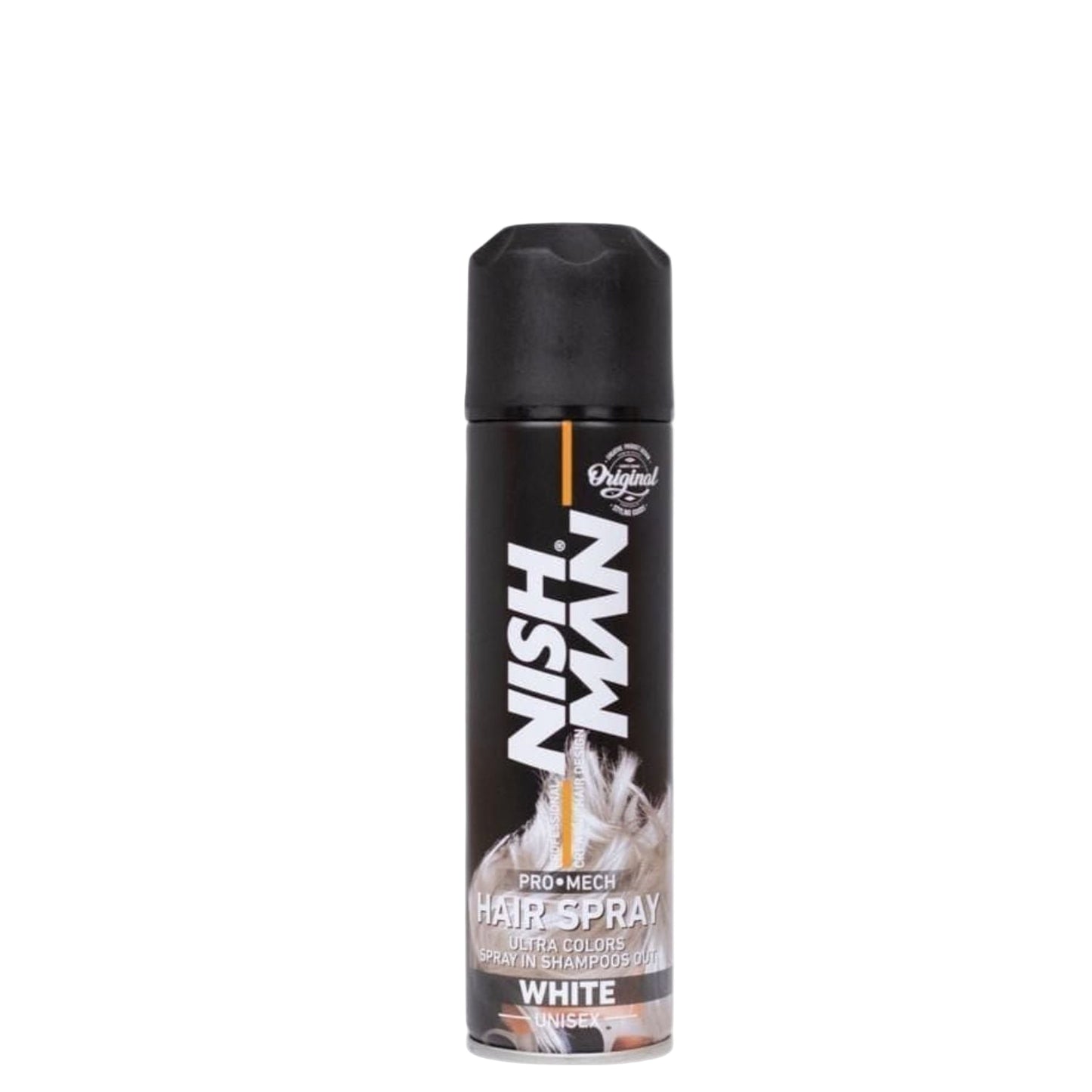 Nishman Laikinas spalvotas plaukų lakas / HAIR COLORING MECH SPRAY, 150 ml- white baltas