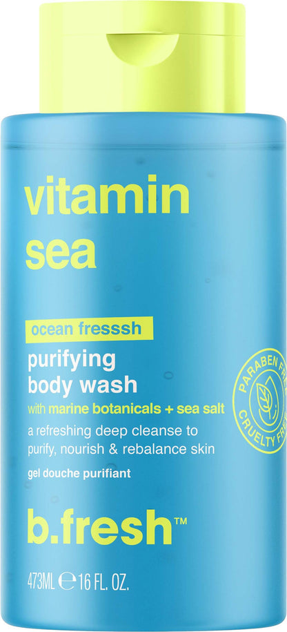 b.fresh Vitamin Sea Body Wash Kūno prausiklis su jūros druska, 473ml