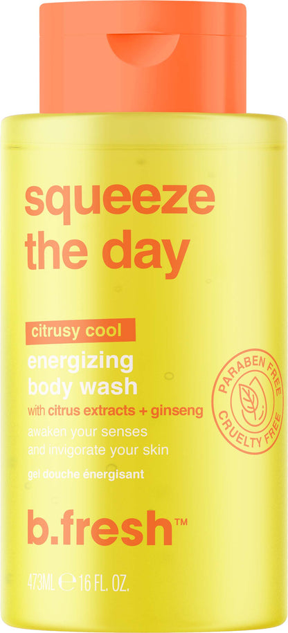 b.fresh Squeeze The Day Body Wash Energizuojantis kūno prausiklis su citrusų ekstraktu, 473ml