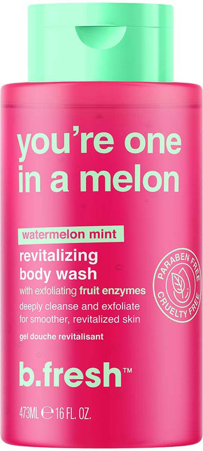 b.fresh You're One In A Melon Body Wash Švelniai odą šveičiantis kūno prausiklis, 473ml