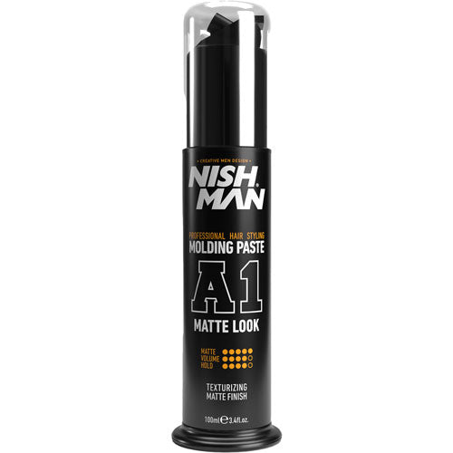 Nishman Vidutinės fiksacijos matinė plaukų formavimo pasta A1 / MOLDING PASTE A1 MATTE LOOK, 100 ml