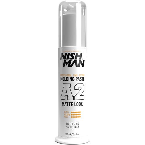 Nishman Stiprios fiksacijos matinė plaukų formavimo pasta A2/ HAIR STYLING MOLDING PASTE A2 MATTE LOOK, 100 ml