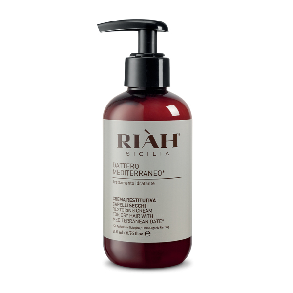 RIAH Restorative Cream With Mediterranean Date Atkuriamasis plaukų kremas-balzamas, 200ml