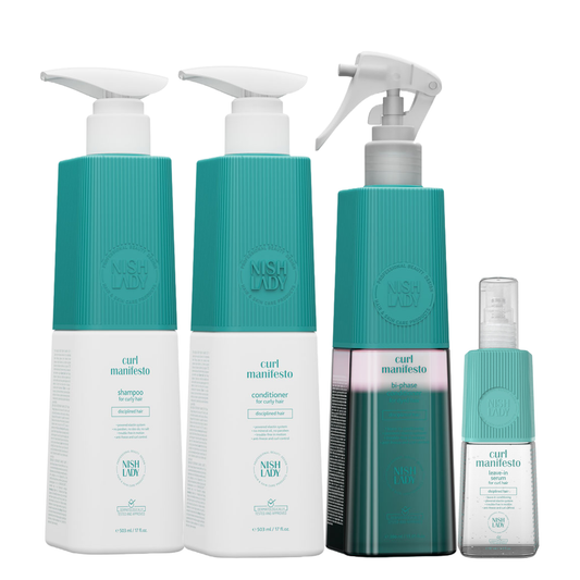 Nishlady Rinkinys garbanotiems plaukams "Curl Manifesto"- dovanų rinkinys garbanoms eleyshop.lt