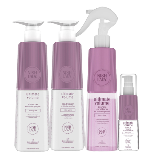 Nishlady Rinkinys plaukų apimčiai didinti "Ultimate Volume"- dovanų rinkinys ploniems plaukams eleyshop.lt 