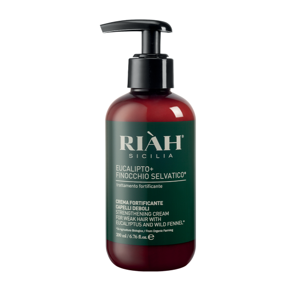 RIAH Strengthening Hair Cream With Eucalyptus & Wild Fennel Stiprinamasis balzamas silpniems plaukams, 200ml