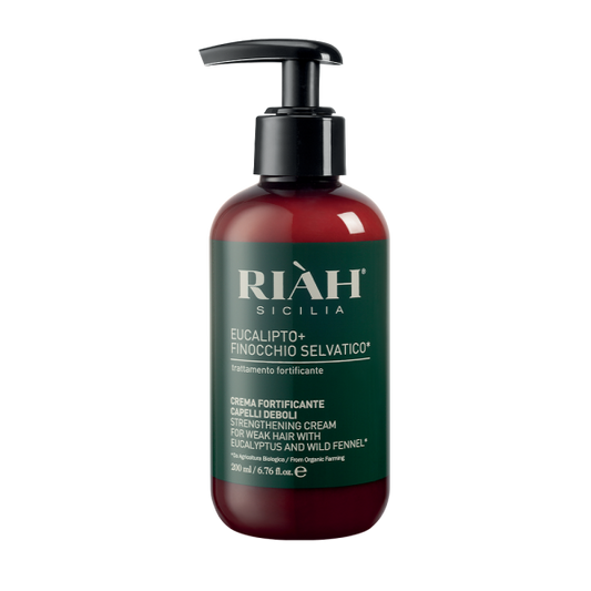 RIAH Strengthening Hair Cream With Eucalyptus & Wild Fennel Stiprinamasis balzamas silpniems plaukams, 200ml