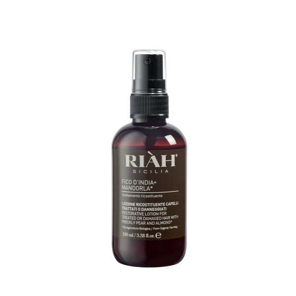 RIAH Restorative Lotion With Prickly Pear & Almond Purškiamas kondicionierius pažeistiems, dažytiems plaukams, 100ml