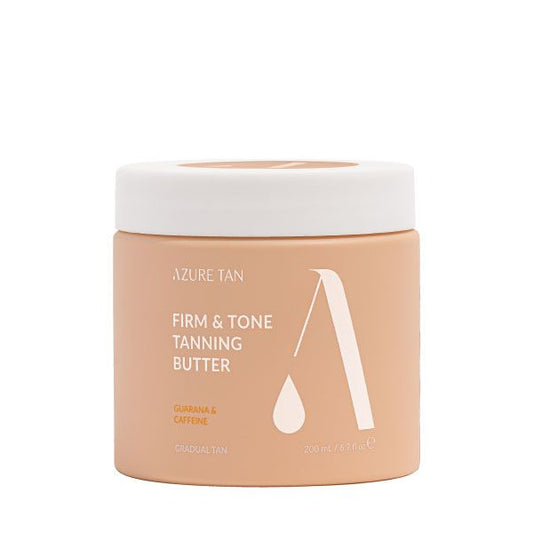 Azure Tan “Firm & Tone Tanning Butter” stangrinantis savaiminio įdegio kūno sviestas