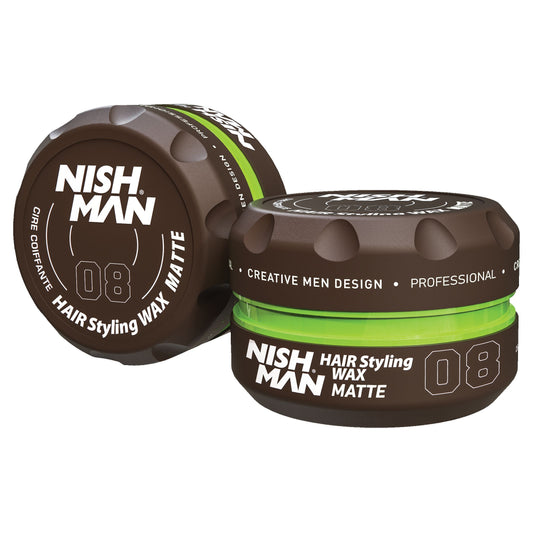 Nishman Matinis plaukų formavimo vaškas / HAIR STYLING WAX MATTE LOOK, 100 ml