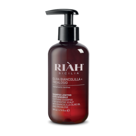 RIAH Soothing Shampoo With Biancolilla Olive Oil Raminamasis šampūnas jautriai galvos odai, 200ml