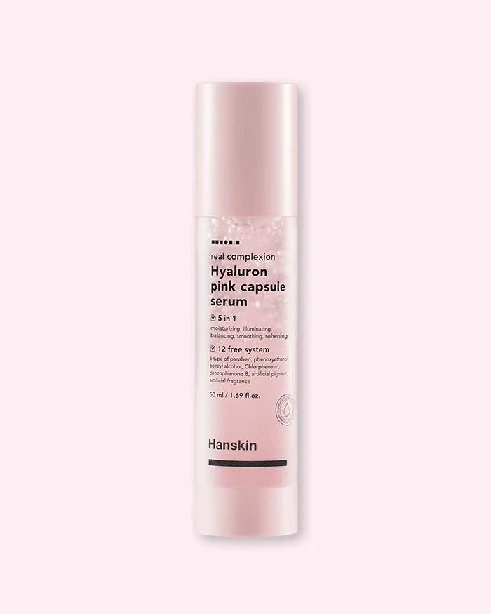 Drėkinantis veido serumas Hanskin Real Complexion Pink Capsule Serum, 50 ml