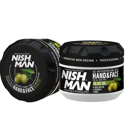 Nishman Veido ir rankų kremas vyrams su alyvuogių aliejumi / HAND & FACE CREAM OLIVE OIL, 300 ml