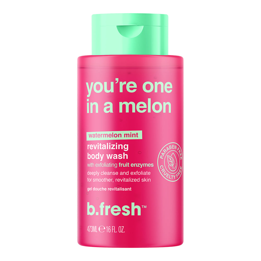 b.fresh You're One In A Melon Body Wash Švelniai odą šveičiantis kūno prausiklis, 473ml