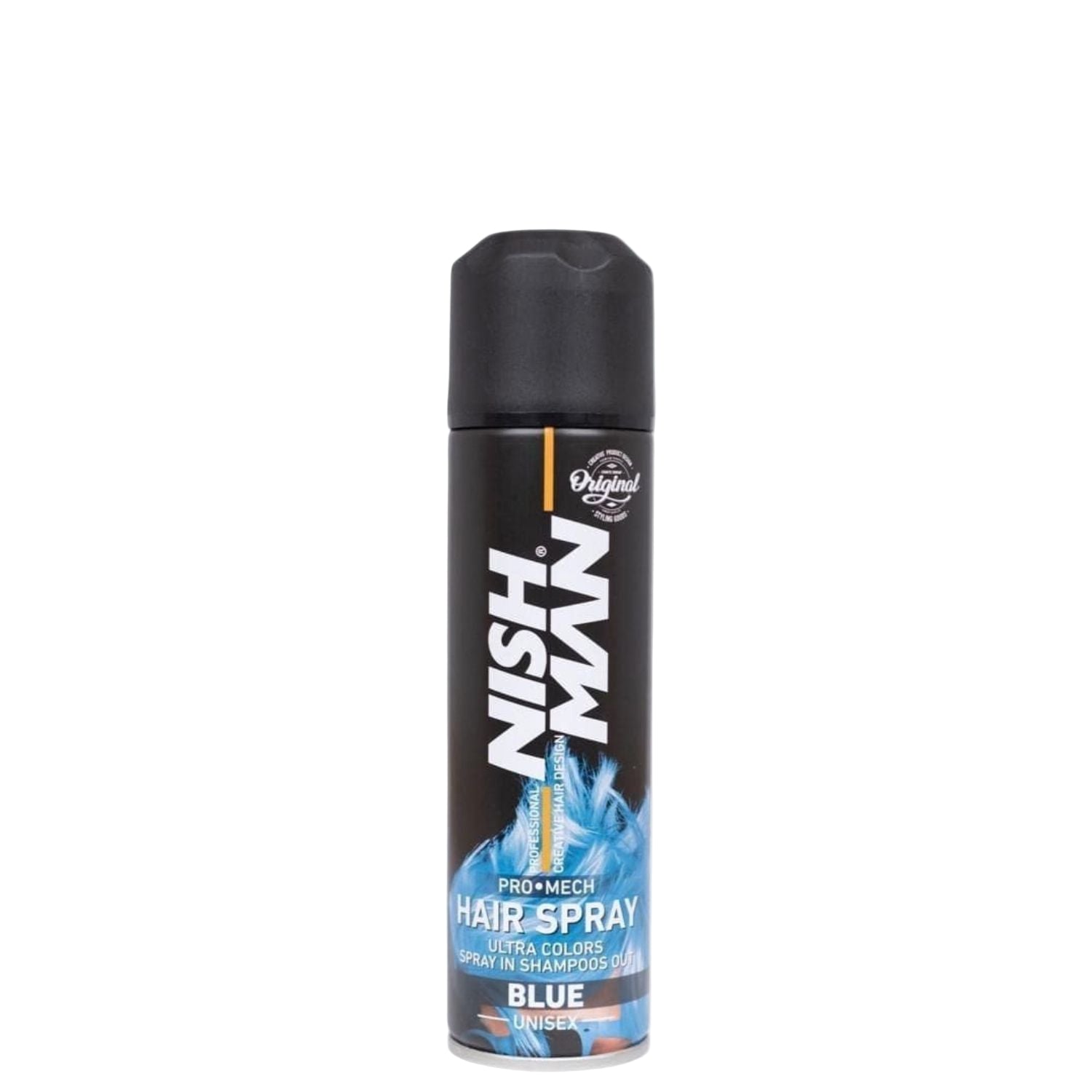 Nishman Laikinas spalvotas plaukų lakas / HAIR COLORING MECH SPRAY, 150 ml- blue mėlynas