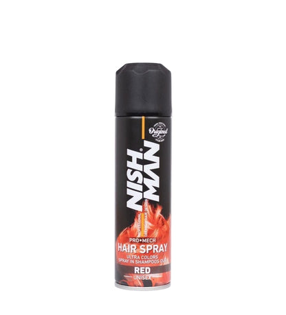 Nishman Laikinas spalvotas plaukų lakas / HAIR COLORING MECH SPRAY, 150 ml- raudonas red