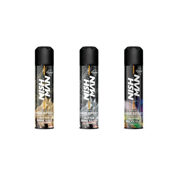 Nishman Plaukų lakas su blizgučiais / GLITTER SHINE HAIR SPRAY, 150 ML