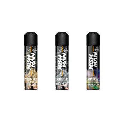 Nishman Plaukų lakas su blizgučiais / GLITTER SHINE HAIR SPRAY, 150 ML