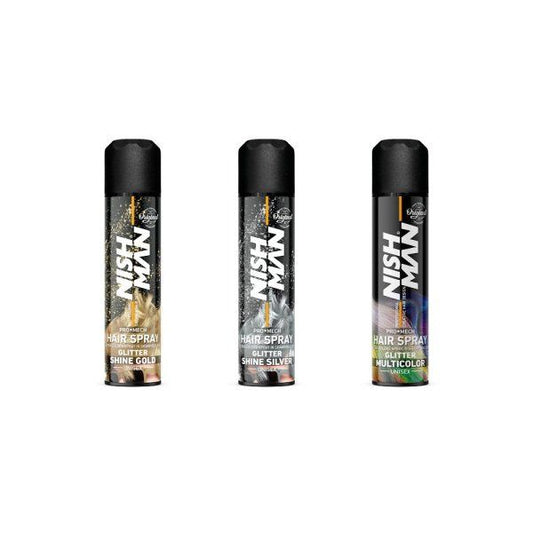Nishman Plaukų lakas su blizgučiais / GLITTER SHINE HAIR SPRAY, 150 ML
